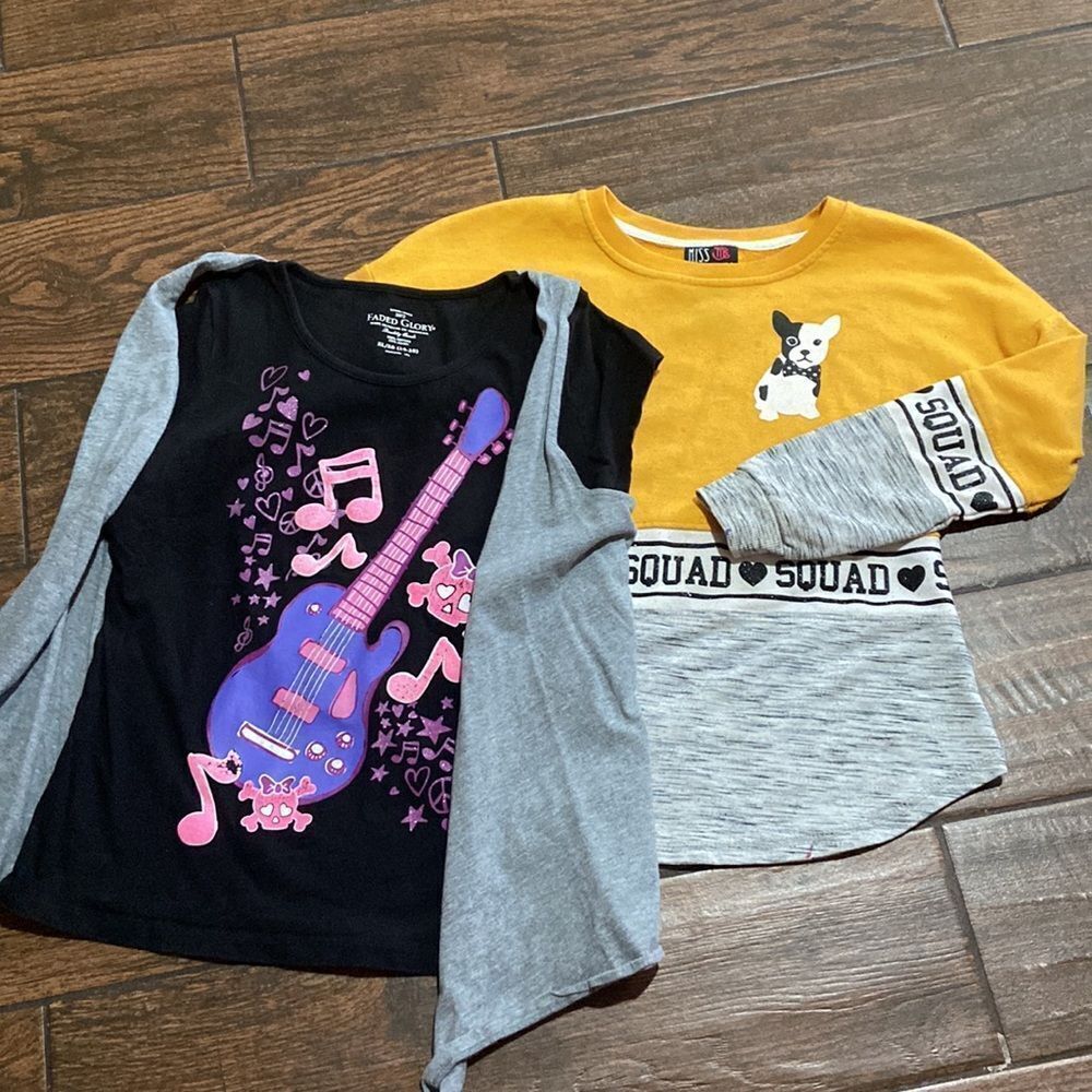 Lot Of 2 Blouses Faded Glory & Miss Chievous Size XL 14-16